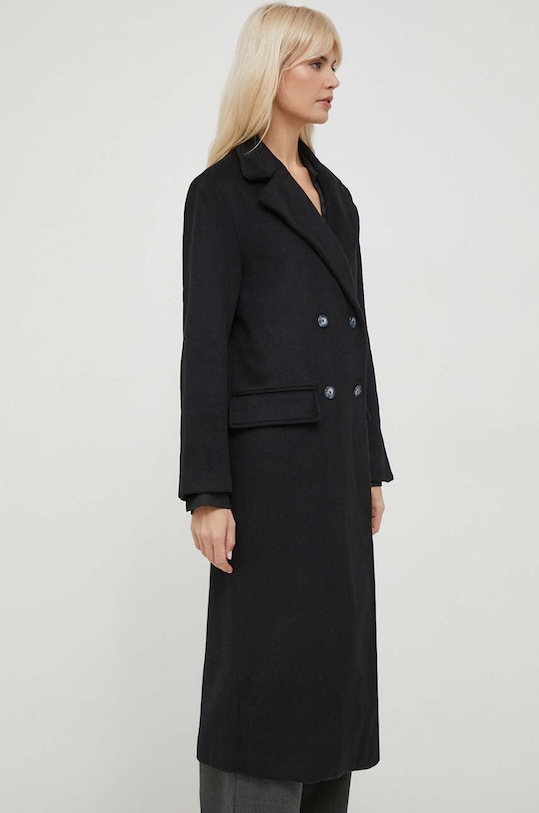 Pepe Jeans palton de lana MADISON cu captuseala negru PL402254.999