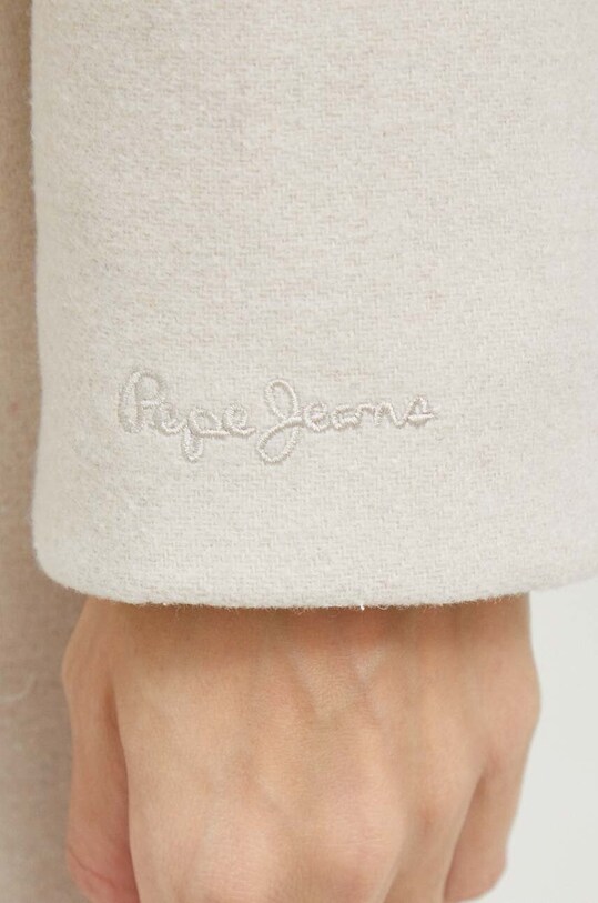 Pepe Jeans płaszcz z domieszką wełny PL402260.800 beżowy