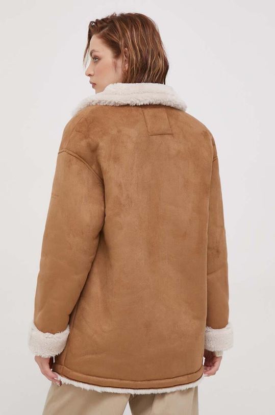 Odzież Pepe Jeans płaszcz Rose PL402296.859 brązowy