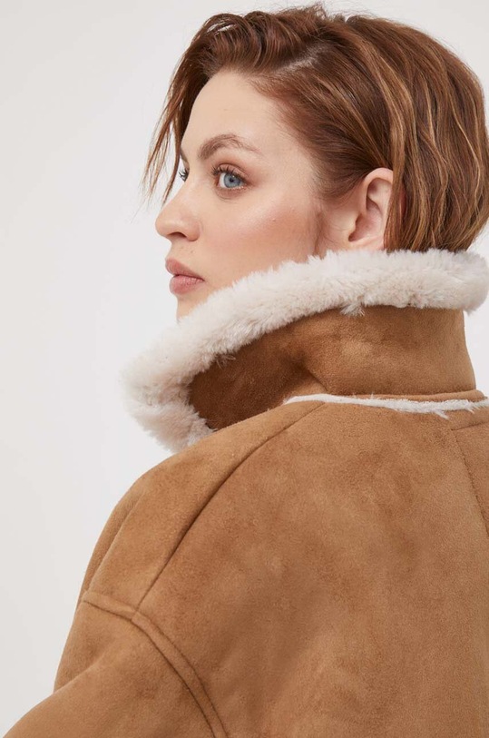 Pepe Jeans płaszcz Rose brązowy PL402296.859