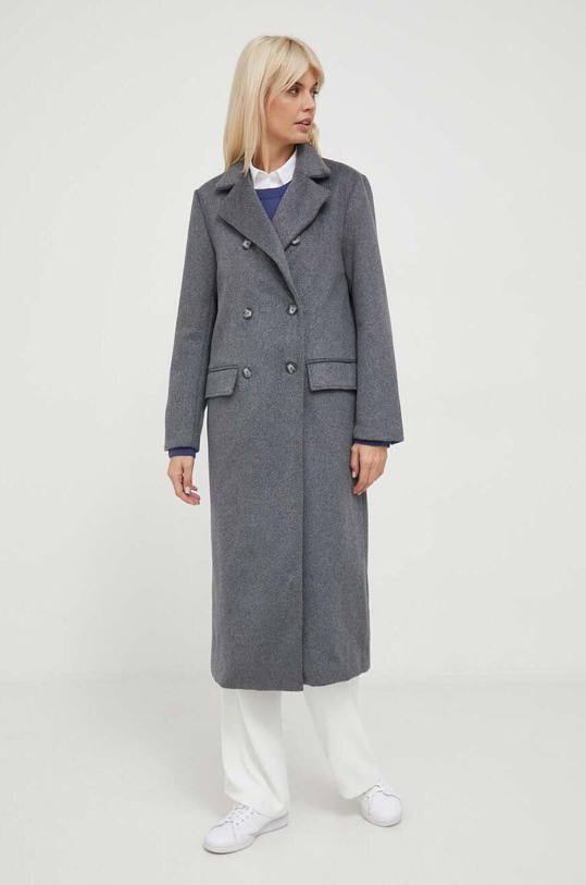 Pepe Jeans cappotto in lana Madison non isolato grigio PL402254.975