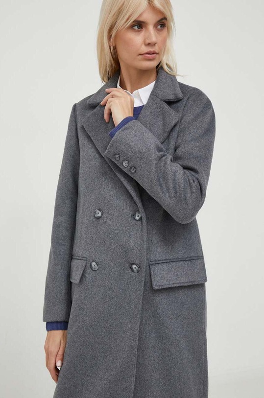 Pepe Jeans cappotto in lana Madison grigio PL402254.975