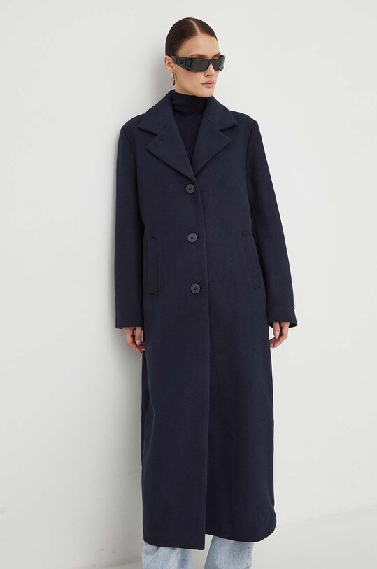 Kabát s příměsí vlny Résumé 19321057 námořnická modř AW23