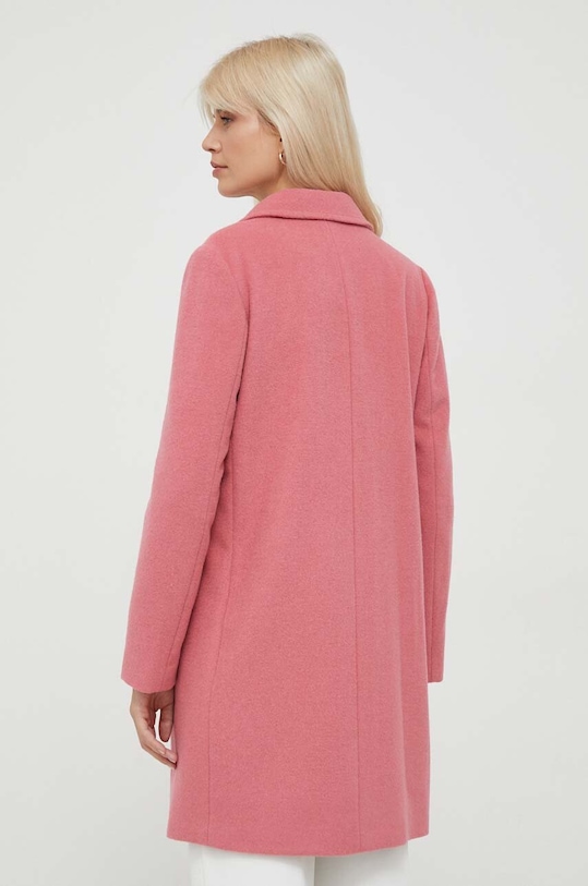 Odzież United Colors of Benetton płaszcz wełniany 2YDTDN012.71F różowy