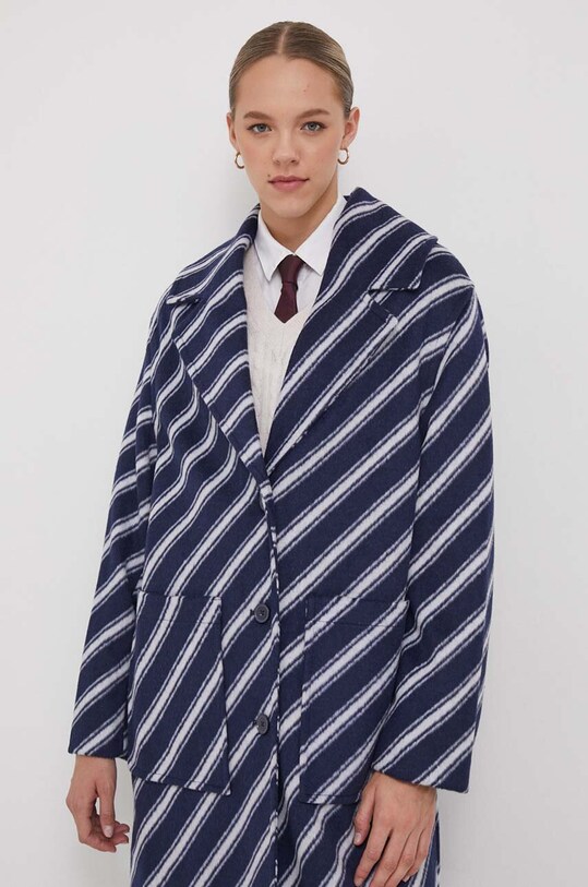 United Colors of Benetton palton din lana albastru 2LJWDN03G.70U