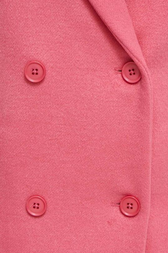 United Colors of Benetton płaszcz z domieszką wełny 2N3GDN038.11F różowy