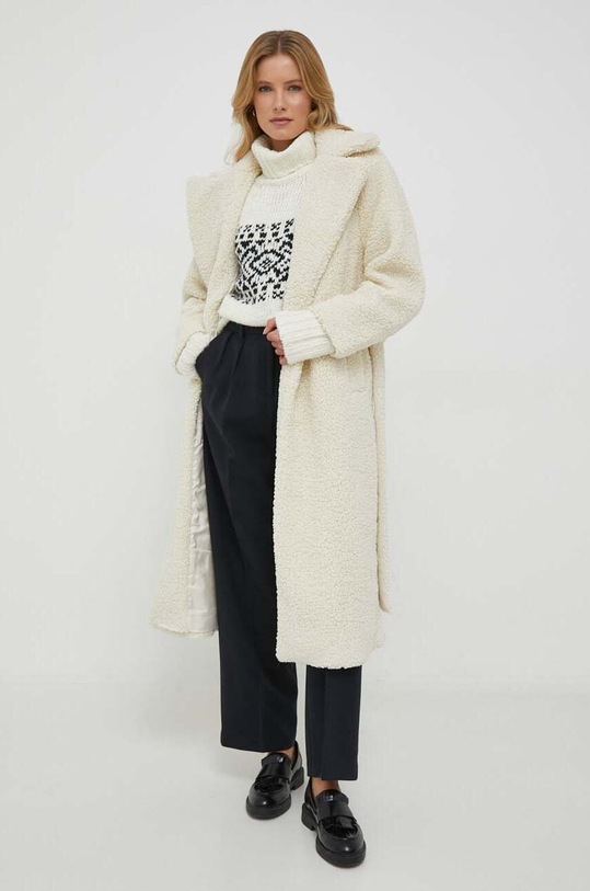 Kabát Sisley 2XFQLN033.6L8 béžová AW23