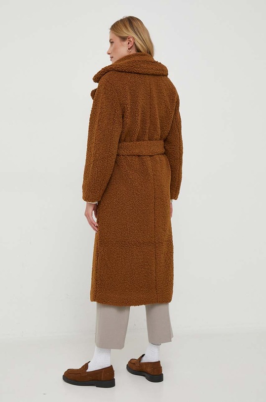 Odzież Sisley płaszcz 2XFQLN033.90D brązowy