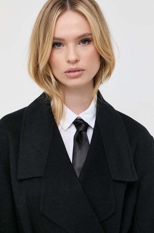 BOSS palton de lana negru 50499811