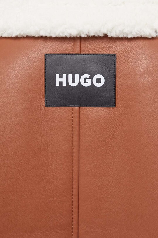 Пальто HUGO 50499137 коричневий