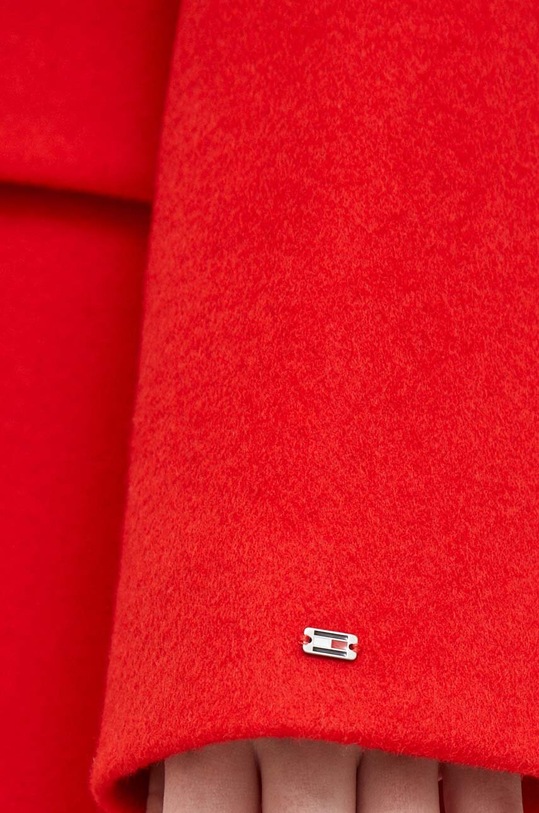 Tommy Hilfiger płaszcz wełniany WW0WW39756 czerwony