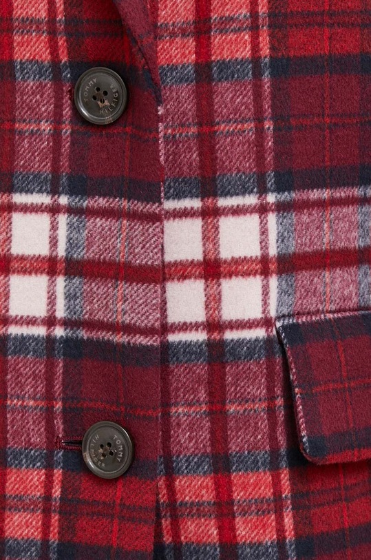 Tommy Hilfiger płaszcz wełniany WW0WW39761 bordowy