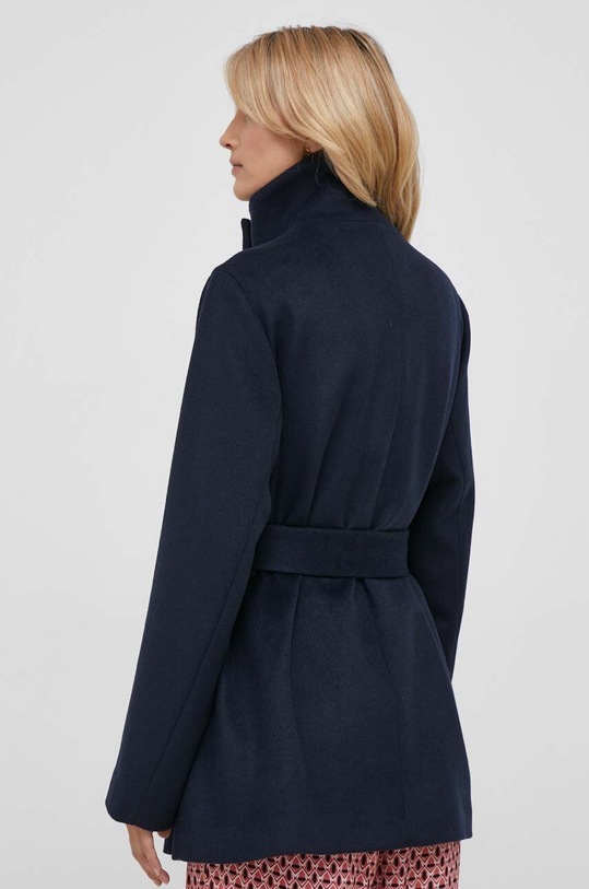 Odzież Tommy Hilfiger płaszcz wełniany WW0WW39754 granatowy