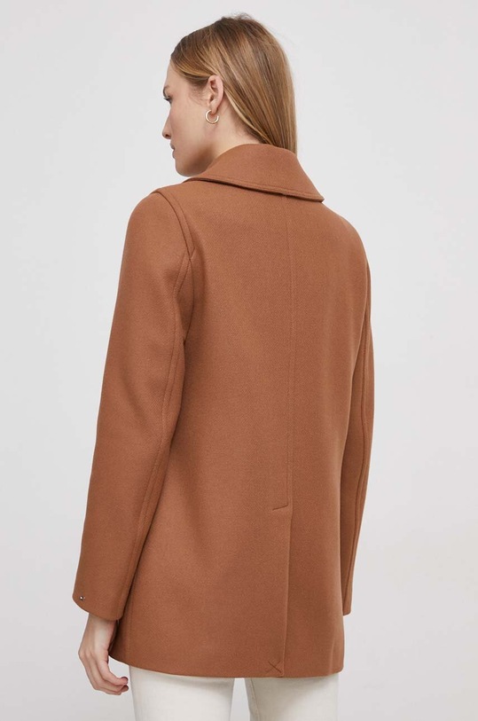 Ρούχα Μάλλινο παλτό Tommy Hilfiger WW0WW39755 καφέ