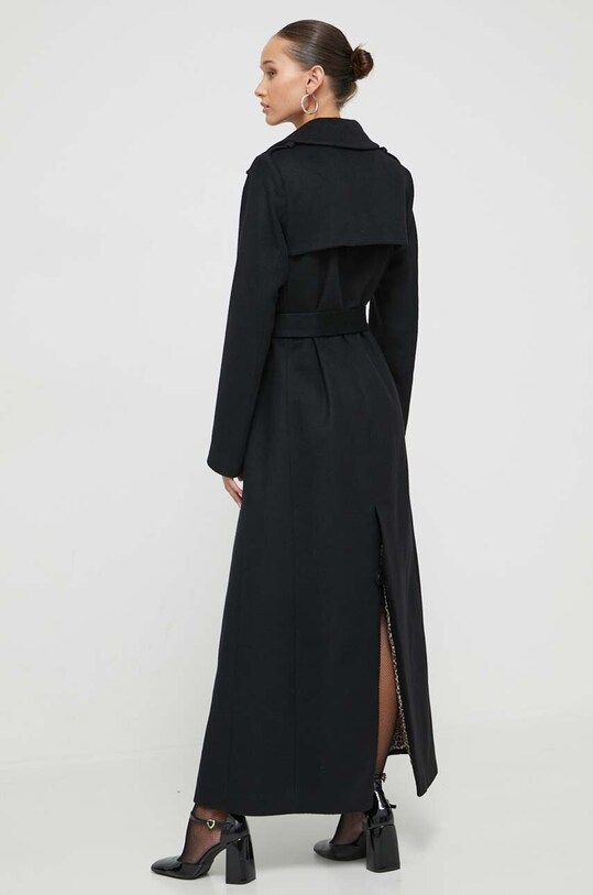 Odzież Blugirl Blumarine płaszcz wełniany RF3179.T3641 czarny
