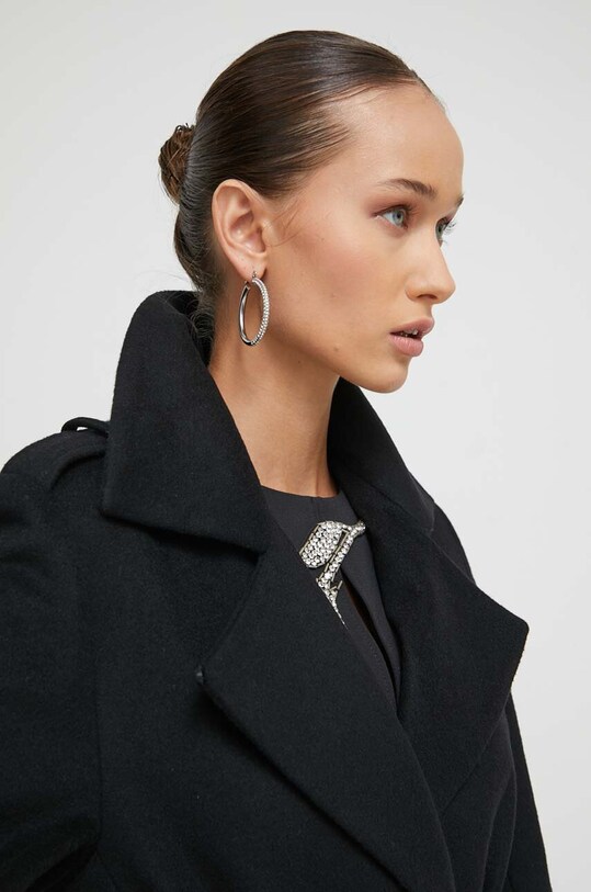 Blugirl Blumarine płaszcz wełniany czarny RF3179.T3641