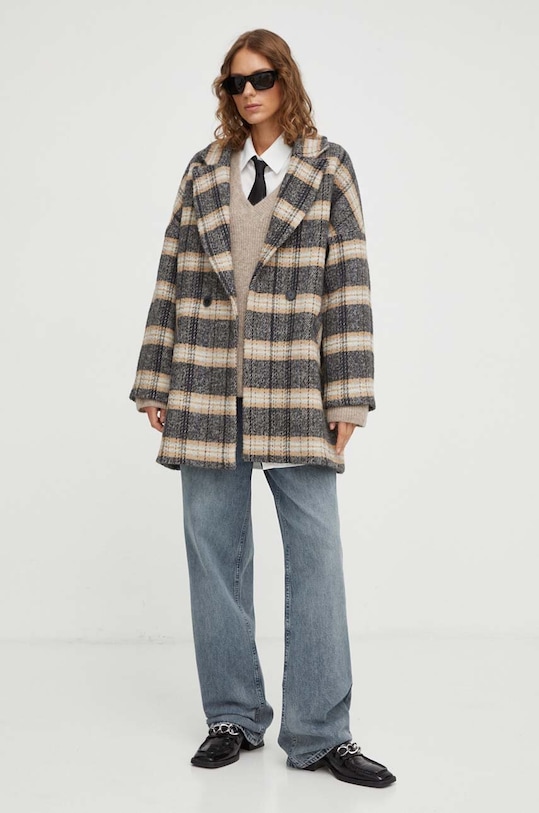 Kabát s prímesou vlny BA&SH bez kapucne viacfarebná 1H23HOLF