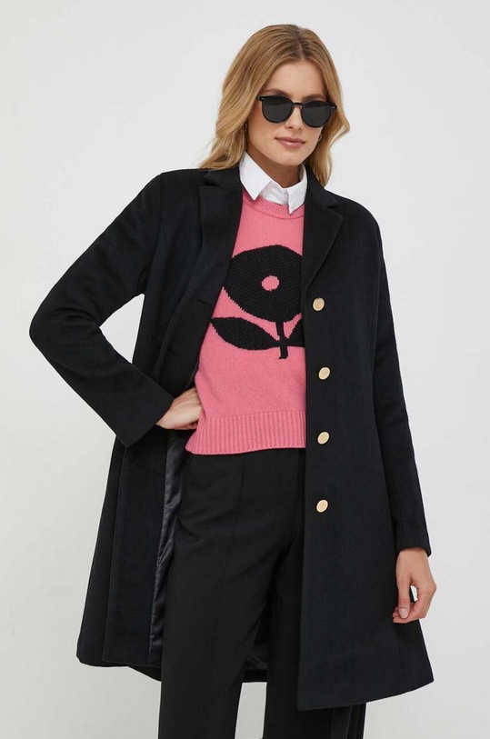 Lauren Ralph Lauren płaszcz wełniany czarny 297928096