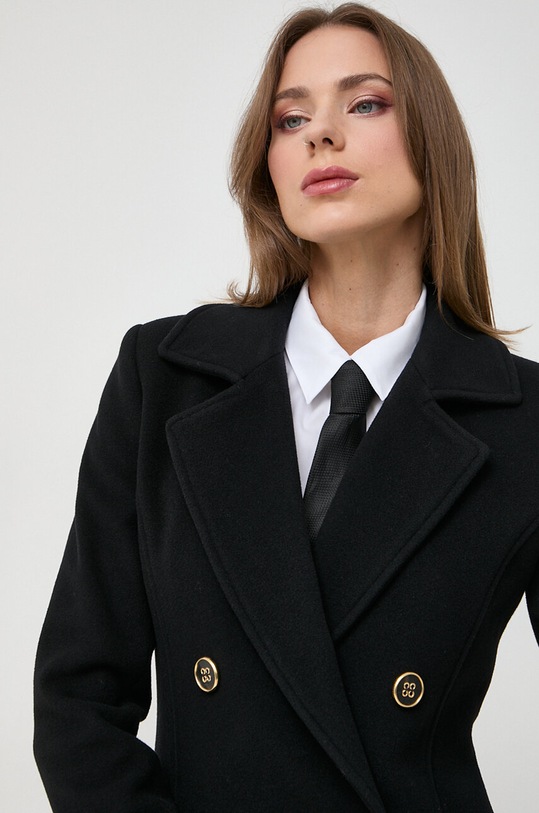Marciano Guess płaszcz wełniany 3BGL09.9786Z czarny