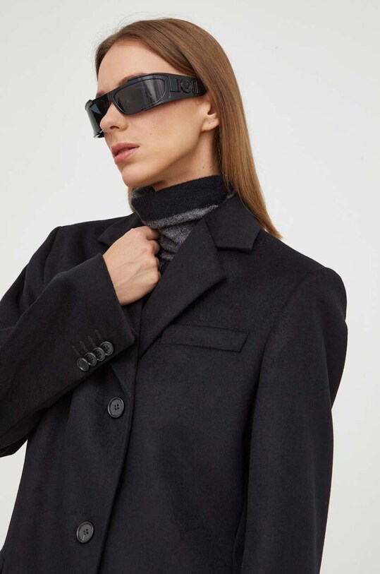 Tiger Of Sweden palton de lana negru S69421015