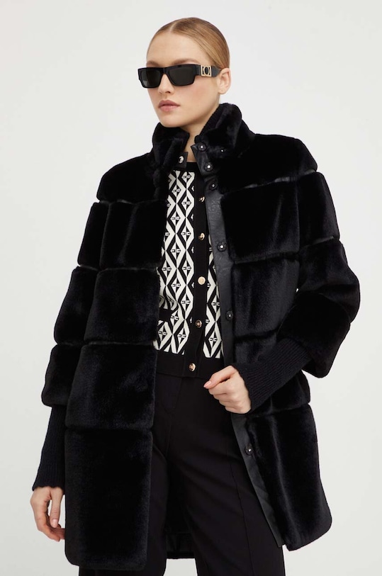 Patrizia Pepe płaszcz nieocieplane czarny 2O0108.E5T7