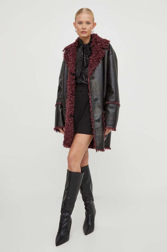 Kabát Patrizia Pepe 2O0109.E037 čierna AW23