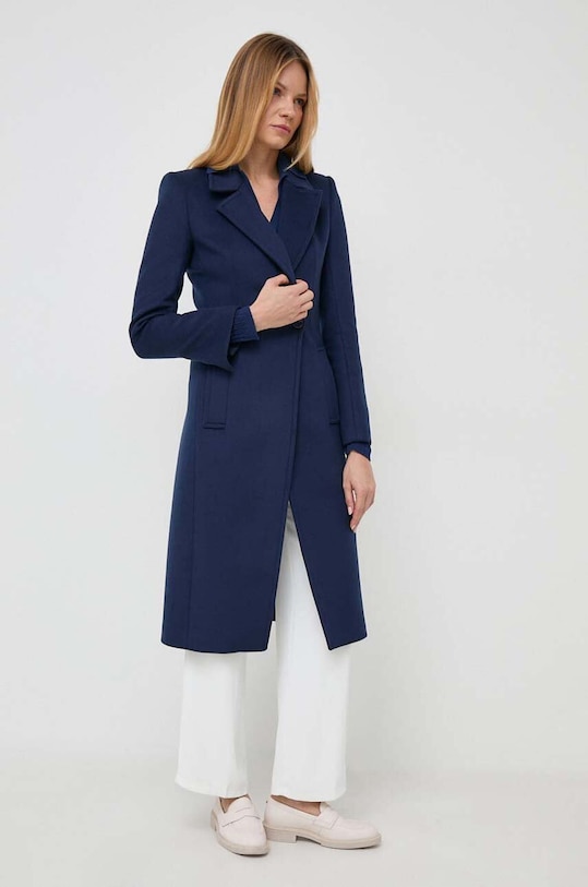 Patrizia Pepe cappotto in lana non isolato blu navy 2O0118.A171