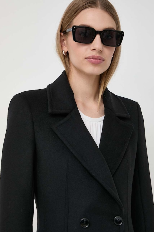 Μάλλινο παλτό Patrizia Pepe μαύρο 2O0118.A171