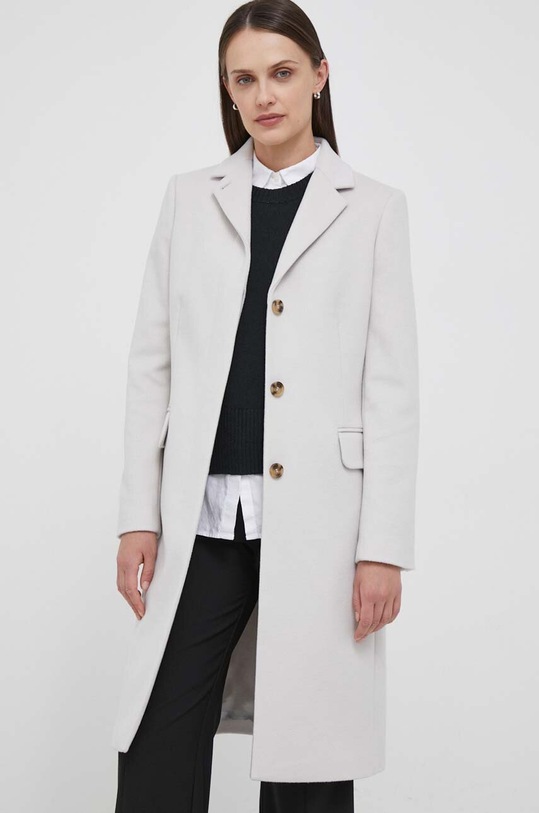 Vlnený kabát Calvin Klein K20K206877 sivá