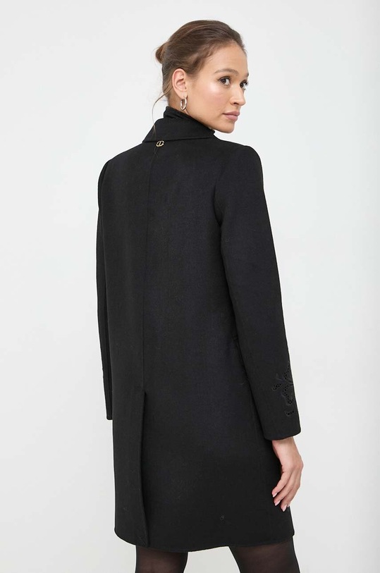 Odzież Twinset płaszcz wełniany 232TT2340 czarny