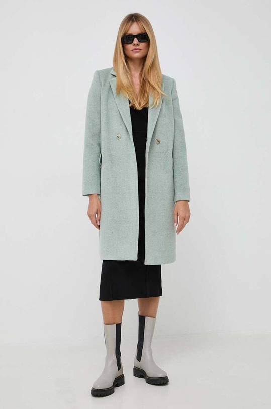 Пальто с примесью шерсти Twinset 232TT2262 зелёный AW23