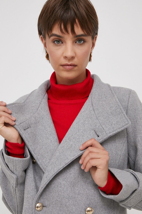 Μάλλινο παλτό DKNY DL3MWN57 γκρί
