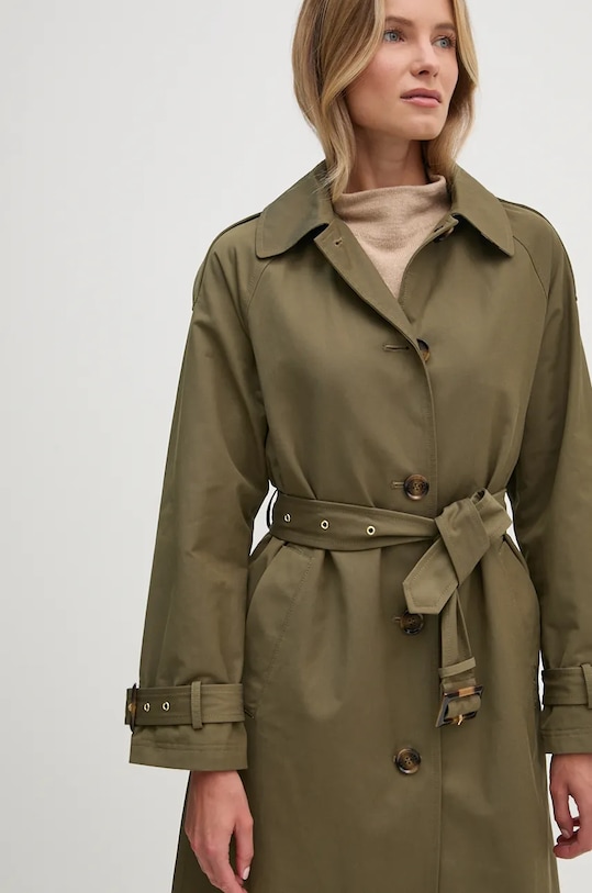 Trench kabát Barbour Marie Showerproof zelená LSP0129