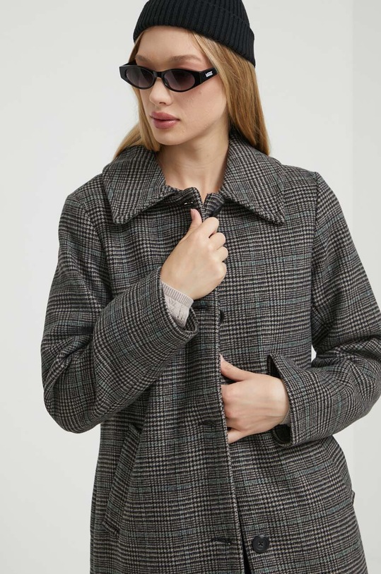 Abercrombie & Fitch płaszcz z domieszką wełny szary KI144.3248.903