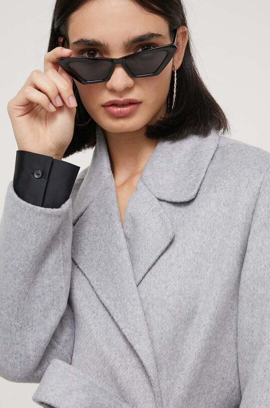 Abercrombie & Fitch palton din lana KI144.3253.908 gri