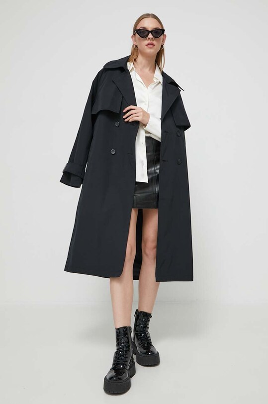 Kabát Abercrombie & Fitch KI144.3268.900 čierna AW23