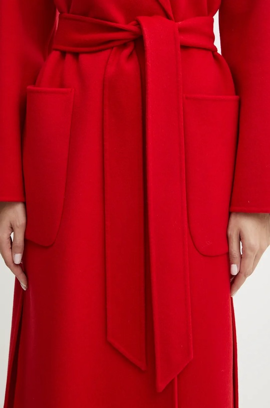 Μάλλινο παλτό Ivy Oak IO1123F1046 κόκκινο