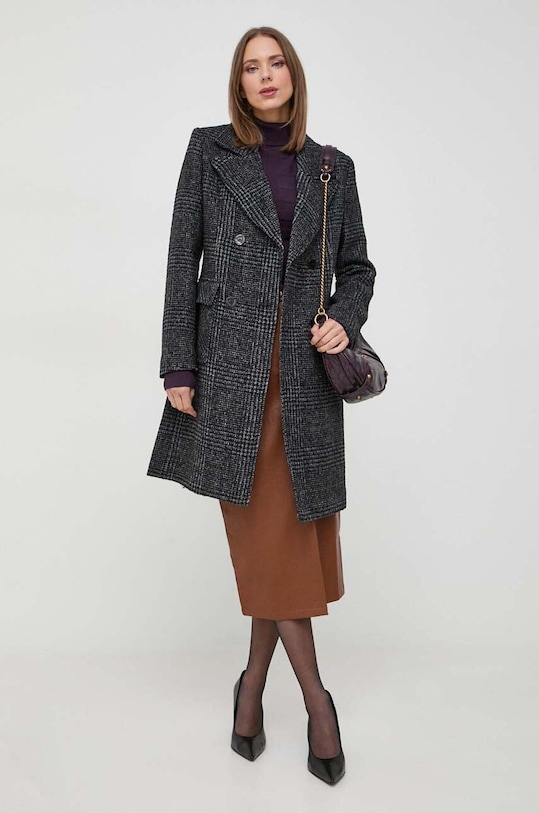 Morgan płaszcz z domieszką wełny GIMAT.GRIS.ANTHRACITE szary AW23