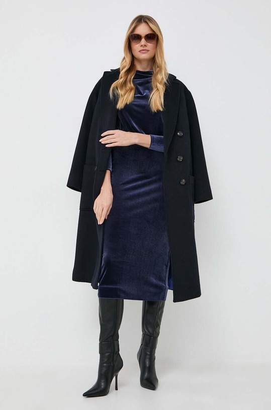 Kabát s prímesou vlny MAX&Co. 70140523 tmavomodrá AW23