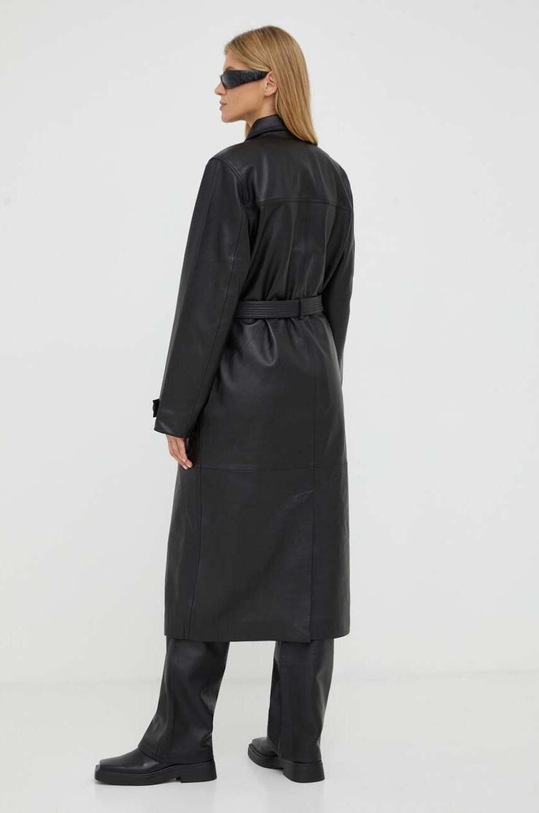 Îmbrăcăminte Won Hundred palton de piele 2709.16014 negru