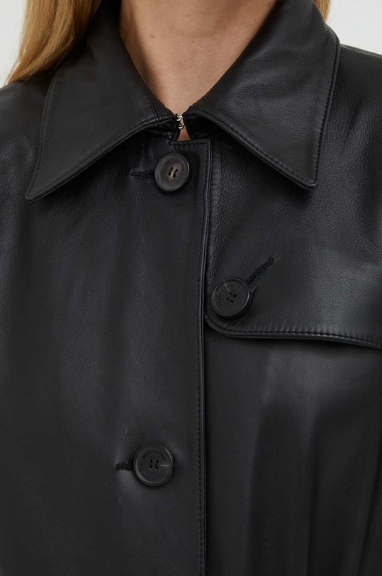 Won Hundred palton de piele 2709.16014 negru