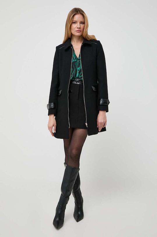 Morgan płaszcz wełniany GLOSS.NOIR czarny AW23