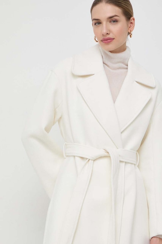 Morgan płaszcz z domieszką wełny GREGO GREGO.OFF.WHITE beżowy