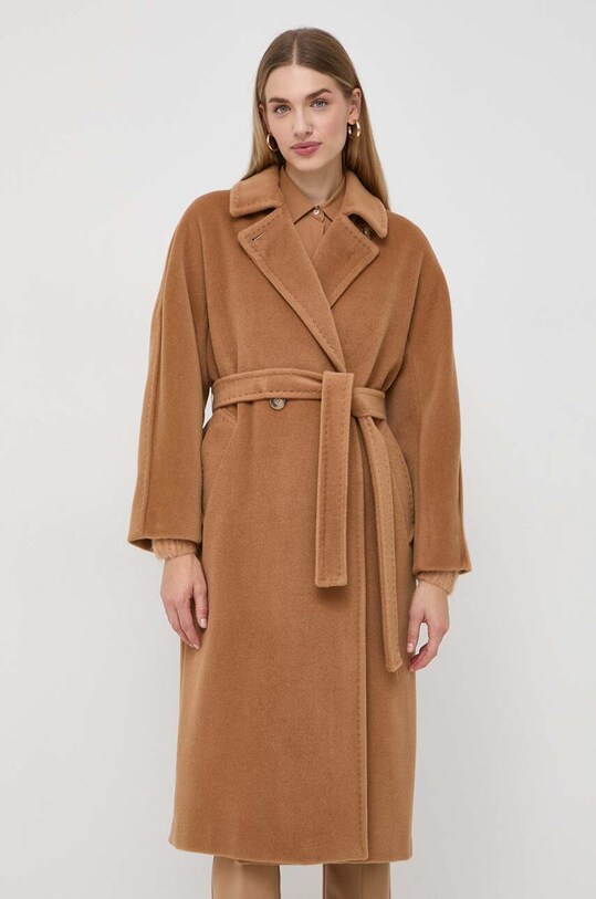 Μάλλινο παλτό Marella 2330160936200 καφέ AW23
