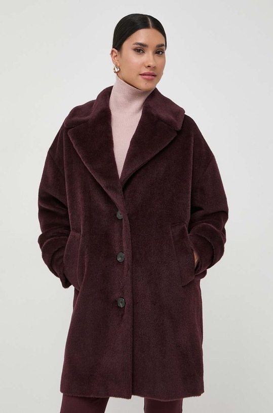 Marella płaszcz wełniany 2330161536200 bordowy AW23