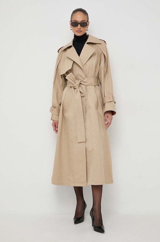 Victoria Beckham płaszcz 1423WCT004891B beżowy AW23