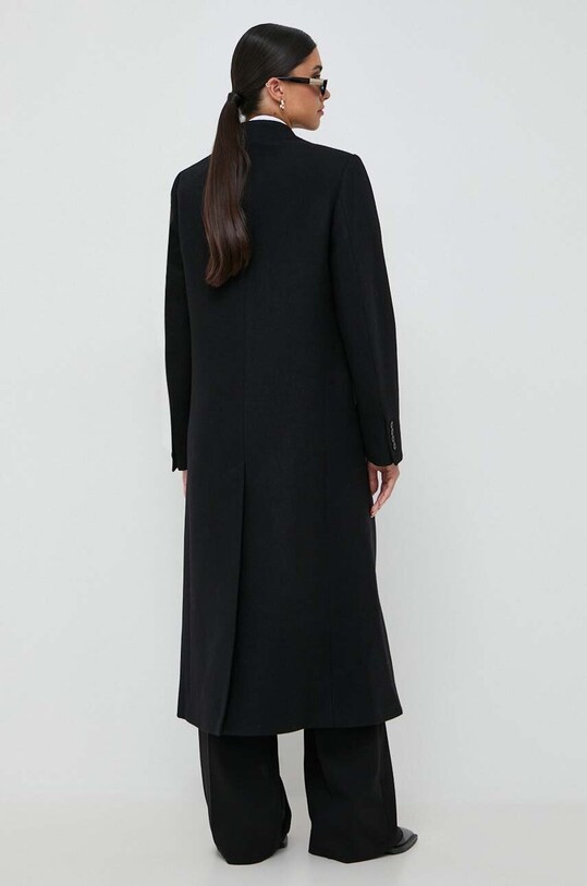 Одежда Шерстяное пальто Victoria Beckham 1423WCT004892B чёрный