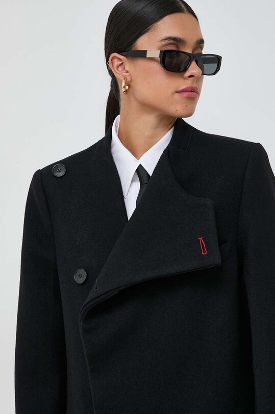 Шерстяное пальто Victoria Beckham чёрный 1423WCT004892B