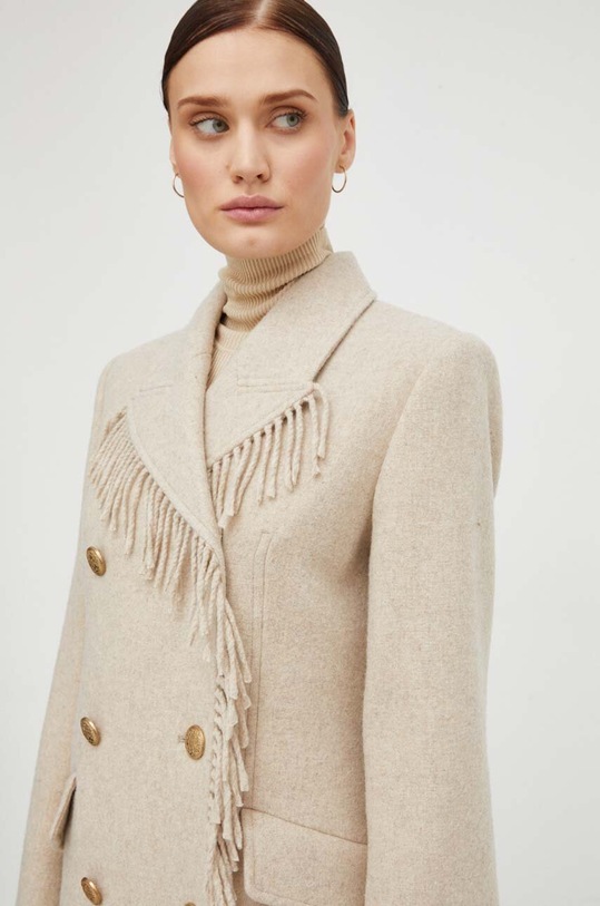 Μάλλινο παλτό By Malene Birger μπεζ Q71860001