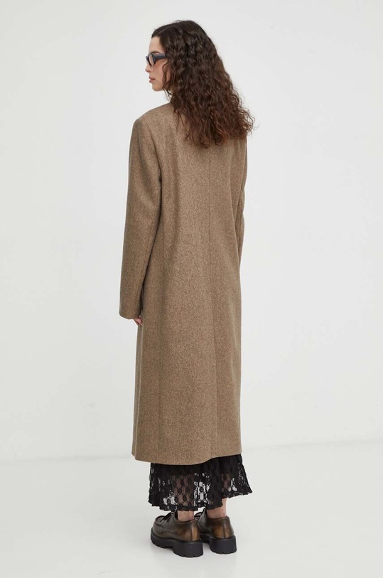 Odzież Remain płaszcz wełniany 5008101827 brązowy